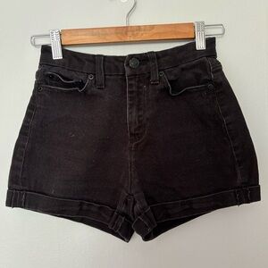 Black mini Jean shorts high rise